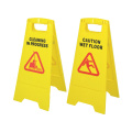 Plastic yellow safety sign board, road sign caution wet floor